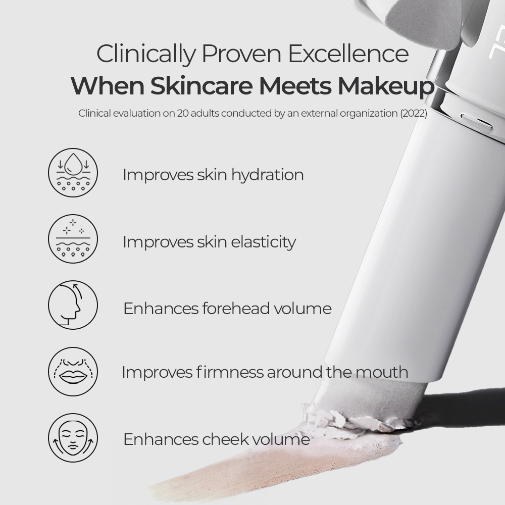 ELROEL Blanc Cover Cream Stick V Color-Changing Foundation Stick with Volufiline